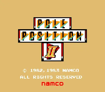 Pole Position II (Atari) screen shot title